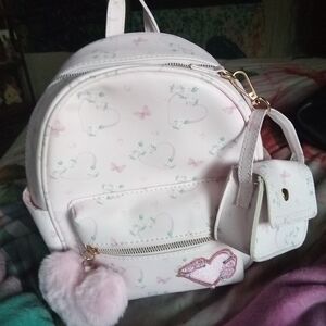 ❤️women's mini heart and floral backpack Pink❤️